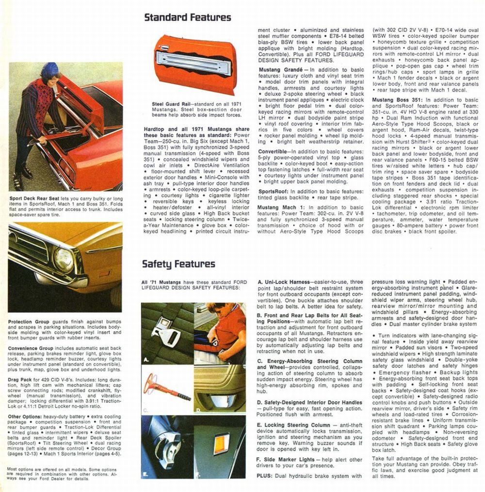 1971 Ford Mustang Brochure Page 3
